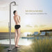 Costera Sol Designer Freestanding Pool Shower with Hand Shower – Brushed 316 Stainless