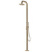 Costera Sol Gold Freestanding Shower Column for Luxury Pools, Hand Shower + Hot & Cold Mixer