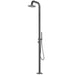 Costera Sol Gunmetal Grey Modern Outdoor Shower Stand with Hand Shower, Hot & Cold