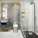 Costera Sol Gunmetal Grey Modern Outdoor Shower Stand with Hand Shower, Hot & Cold
