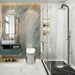Costera Sol Gunmetal Grey Modern Outdoor Shower Stand with Hand Shower, Hot & Cold