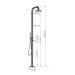 Costera Sol Gunmetal Grey Modern Outdoor Shower Stand with Hand Shower, Hot & Cold