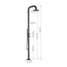 Costera Sol Matte Black Luxury Outdoor Shower Column for Modern Pools & Spas, Hot & Cold