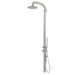 Costera Terraza Wall-Mounted Outdoor Shower with Rain Head & Hand Shower – Brushed Stainless