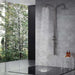 Costera Terraza Gunmetal Grey Wall-Mounted Shower Column, Rain Head + Handheld Sprayer