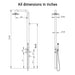 Costera Terraza Rose Gold Wall Mount Rain Shower for Patios, Terraces & Wet Rooms