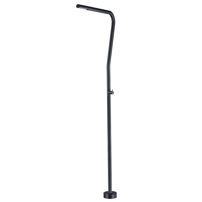 Costera Vela Slim Cold Water Outdoor Shower with Extended-Reach Spray Head – Matte Black