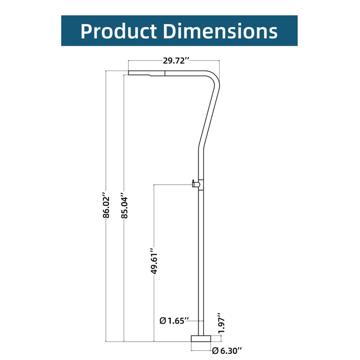Costera Vela Slim Cold Water Outdoor Shower with Extended-Reach Spray Head – Matte Black