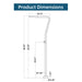 Costera Vela Slim Cold Water Outdoor Shower with Extended-Reach Spray Head – Matte Black
