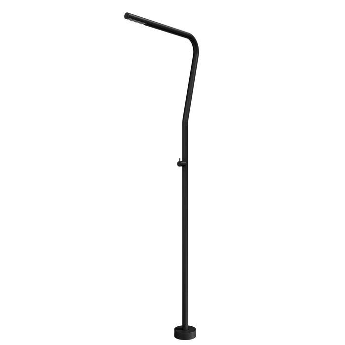 Costera Vela Slim Cold Water Outdoor Shower with Extended-Reach Spray Head – Matte Black