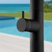 Costera Vela Slim Cold Water Outdoor Shower with Extended-Reach Spray Head – Matte Black