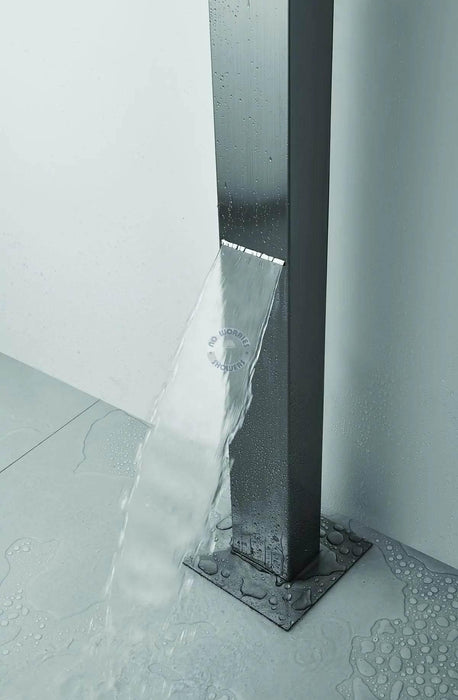 Toorak Silver 316L Marine Grade Stainless Steel Outdoor Pool Shower Tower - The Fountain Direct 