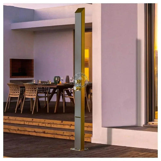 NW Showers Toorak Silver 316L Marine Grade Stainless Steel Outdoor Pool Shower Tower - The Fountain Direct