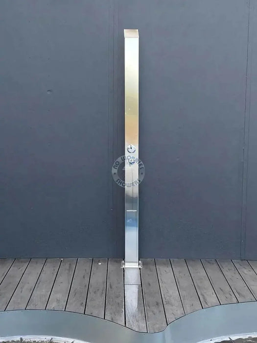 Toorak Silver 316L Marine Grade Stainless Steel Outdoor Pool Shower Tower - The Fountain Direct 