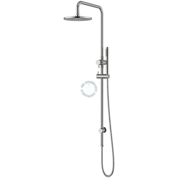 NW Showers Delta 316L Marine Grade Stainless Steel Wall-Mounted Outdoor Shower with Hand Shower and Mixer - The Fountain Direct 