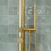 NW Showers Lamez Gold 316L Marine Grade Stainless Steel Outdoor Pool Shower with Hand Shower - The Fountain Direct