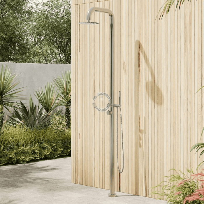 NW Showers Lamez Silver 316L Marine Grade Stainless Steel Pool Shower - The Fountain Direct