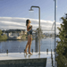 NW Showers Lamez Silver 316L Marine Grade Stainless Steel Pool Shower - The Fountain Direct