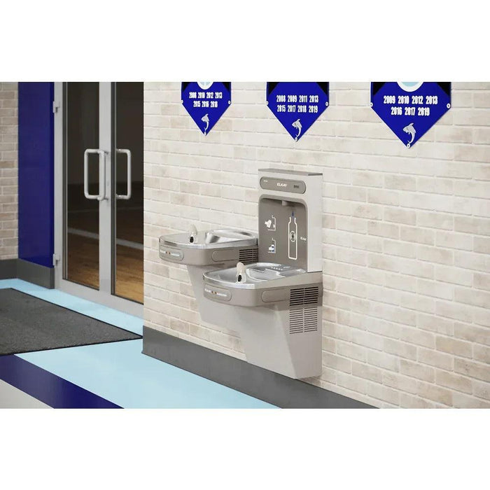 Elkay LZOOTL8WSLK Light Gray Bottle Filling Station with Bi-Level ADA Cooler – Filtered – Refrigerated – Indoor - The Fountain Direct