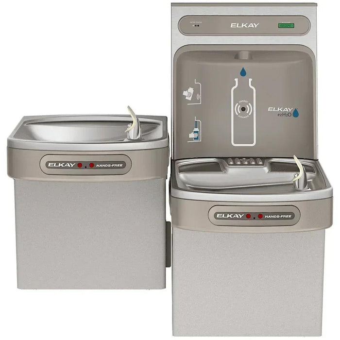 Elkay LZOOTL8WSLK Light Gray Bottle Filling Station with Bi-Level ADA Cooler – Filtered – Refrigerated – Indoor - The Fountain Direct