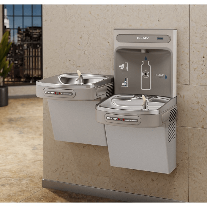 Elkay EZOOTL8WSLK ezH2 Bottle Filling Station with Bi-Level ADA Cooler – Non-Filtered – Refrigerated – Indoor - The Fountain Direct 