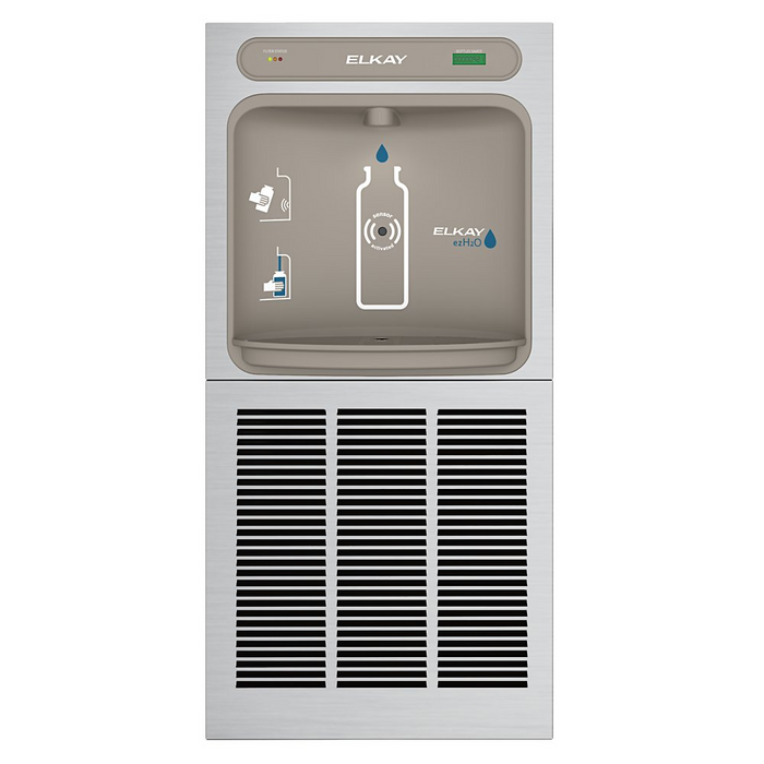 Elkay EZWSM8K eZH2O Stainless Steel In-Wall Bottle Filling Station with Mounting Frame – Non-Filtered – Refrigerated – Indoor