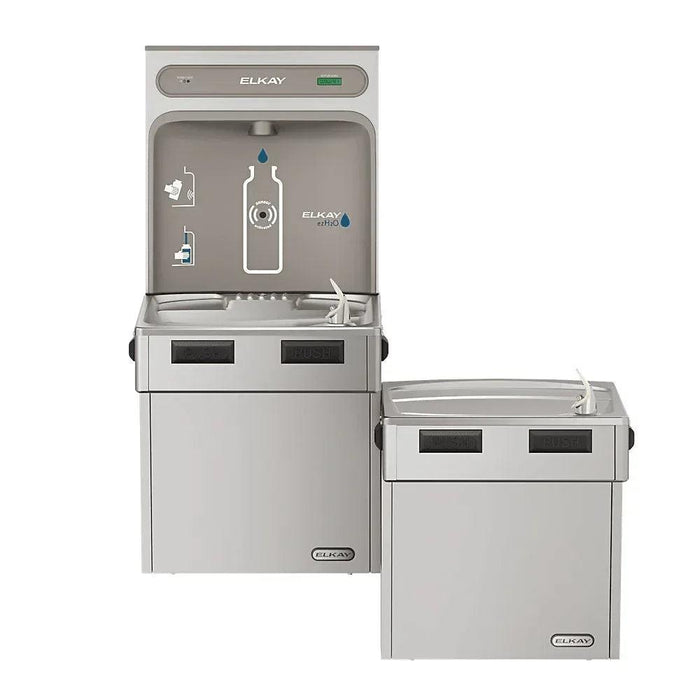 Elkay LMABFTL8WSSK eZH2O ezH2O Bottle Filling Station with Bi-Level ADA Cooler – Filtered – Refrigerated - The Fountain Direct