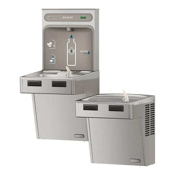 Elkay LMABFTL8WSSK eZH2O ezH2O Bottle Filling Station with Bi-Level ADA Cooler – Filtered – Refrigerated - The Fountain Direct