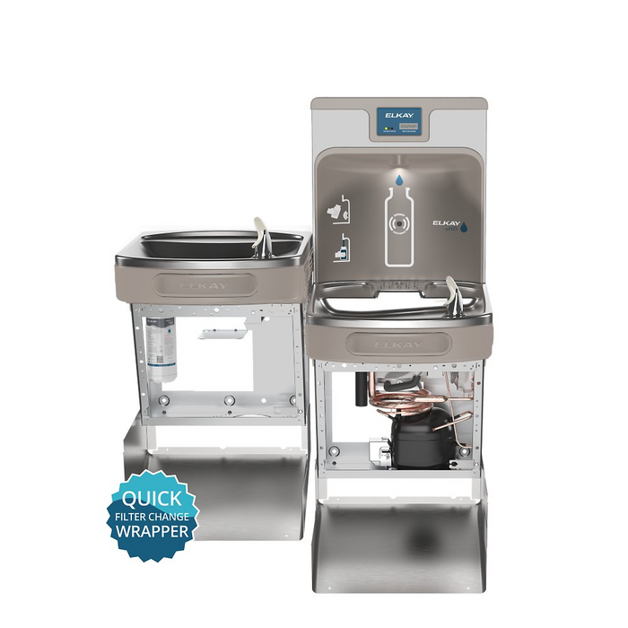 Elkay LZSTL8WSSK Stainless Steel ezH2O Bottle Filling Station with Versatile Bi-Level ADA Cooler – Touchless – Refrigerated  – Indoor Use