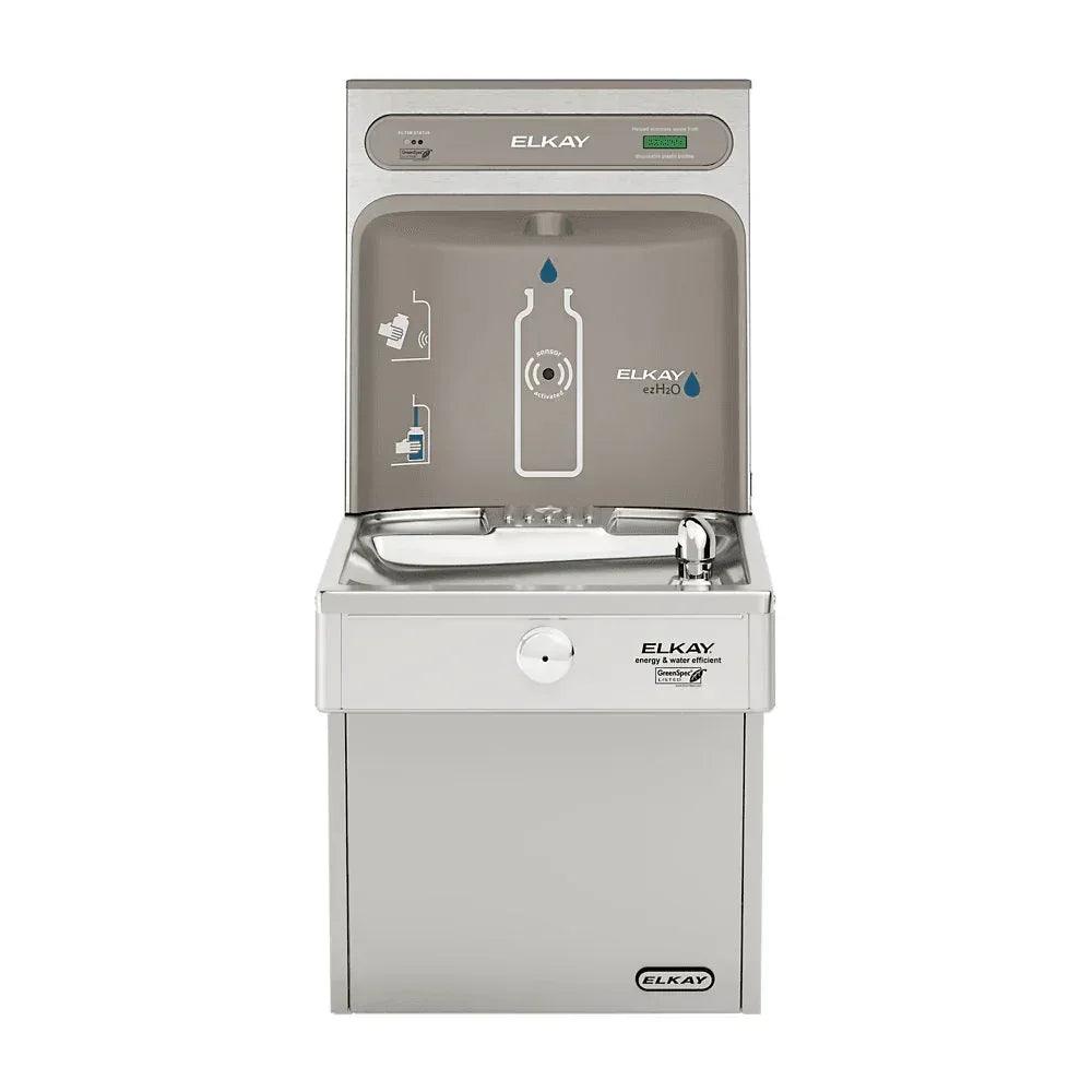 Elkay LVRCGRN8WSK Stainless Steel Bottle Filling Station with Vandal-Resistant Cooler – Refrigerated - The Fountain Direct
