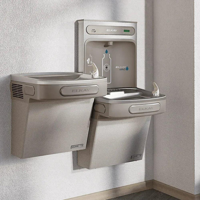Elkay LZSTLG8WSLK Light Gray Bottle Filling Station with Versatile Bi-Level ADA Cooler – Filtered – Refrigerated - The Fountain Direct