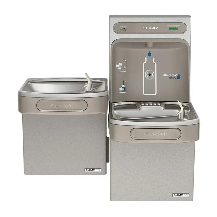 Elkay LZSTLG8WSLK Light Gray Bottle Filling Station with Versatile Bi-Level ADA Cooler – Filtered – Refrigerated - The Fountain Direct
