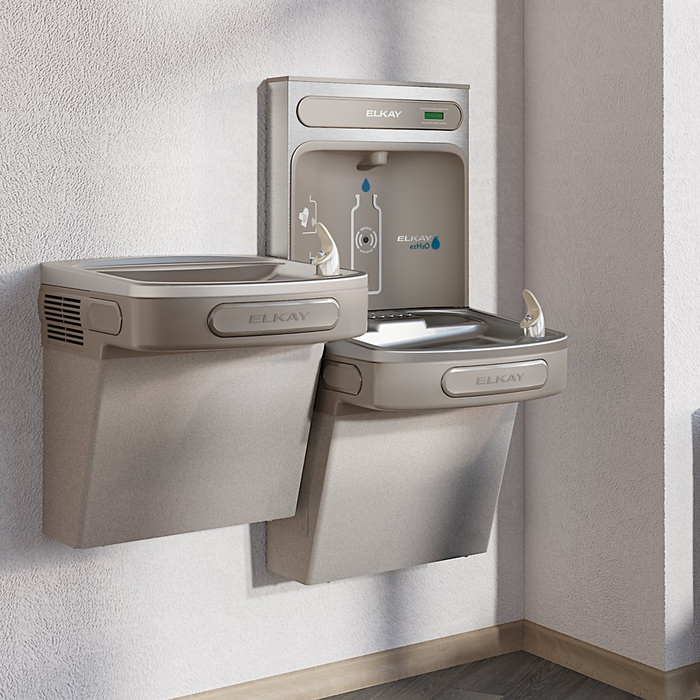 Elkay EZSTL8WSLK  Bottle Filling Station with Bi-Level ADA Cooler – Touchless – Non-Filtered – Refrigerated – Indoor Use