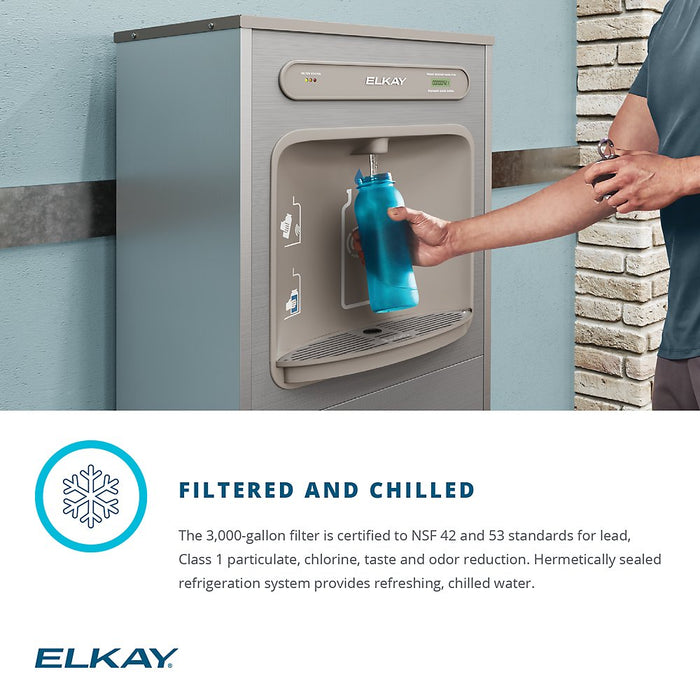 Elkay DSSBF8SP ezH2O® Floor Standing Bottle Filling Station – Filtered & Refrigerated