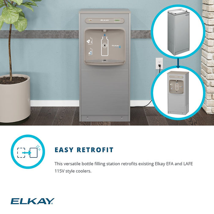 Elkay DSSBF8SP ezH2O® Floor Standing Bottle Filling Station – Filtered & Refrigerated