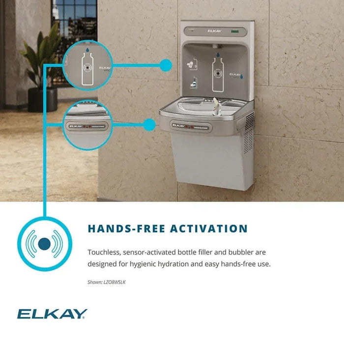 Elkay LZO8WSLK Bottle Filling Station & Single ADA Cooler – Filtered, Refrigerated - The Fountain Direct