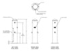 Willoughby WODFS-1 Outdoor Foot Shower – Stainless Steel Column with 1-2 Foot Heads - The Fountain Direct