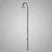 Magnus Freestanding Stainless Steel Outside Shower with Foot Spray – Brushed Finish - The Fountain Direct