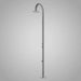 Magnus Freestanding Stainless Steel Outside Shower with Foot Spray – Brushed Finish - The Fountain Direct 
