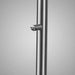 Magnus Freestanding Stainless Steel Outside Shower with Foot Spray – Brushed Finish - The Fountain Direct