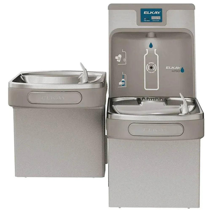 Elkay LZSTL8WSLK eZH2O Light Gray ezH2O Bottle Filling Station with Versatile Bi-Level ADA Cooler - The Fountain Direct