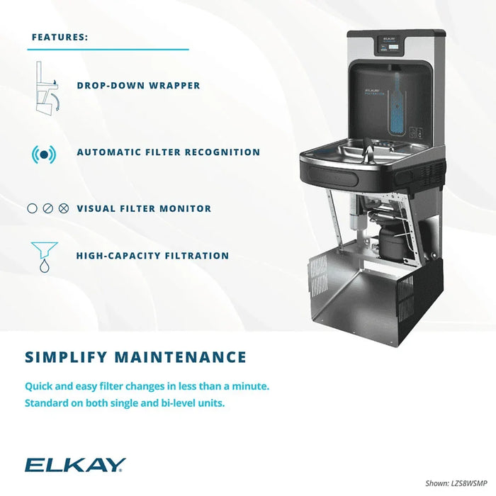 Elkay LZSTL8WSLP Enhanced Bottle Filler & Bi-Level ADA Cooler