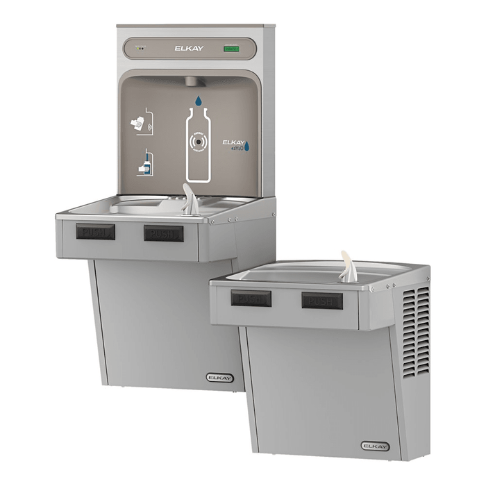 Elkay LMABFTL8WSLK ezH2O® Filtered Bi-Level Bottle Filling Station with Cooler – ADA Compliant - The Fountain Direct 