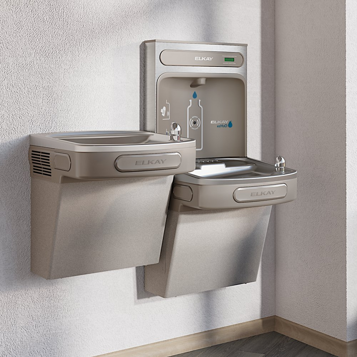 Elkay EZSTL8WSVRLK ezH2O® Bottle Filling Station & Bi-Level ADA Vandal-Resistant Cooler, Non-Filtered Refrigerated