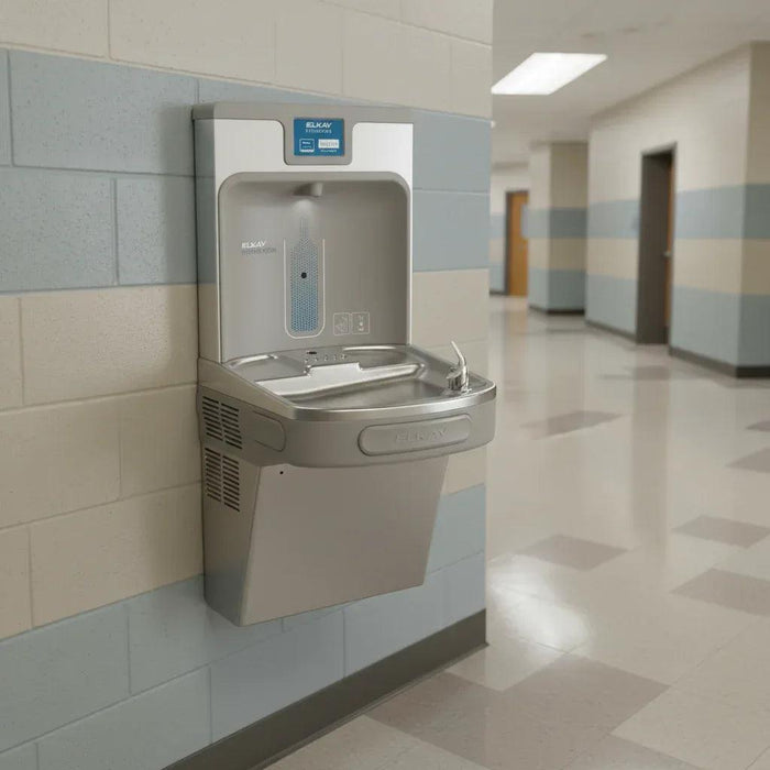 Elkay LZS8WSSP-W1 Connected Bottle Filler & Single ADA Cooler – Filtered, Refrigerated - The Fountain Direct