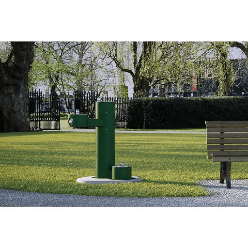 Elkay LK4420DBEVG Outdoor Bi-Level Pedestal Drinking Fountain with Pet Station - The Fountain Direct 