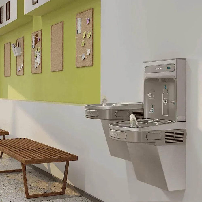 Elkay EZSTLDDWSSK ezH2OĀ® Bi-Level Wall-Mounted Bottle Filling Station with Water Cooler - The Fountain Direct