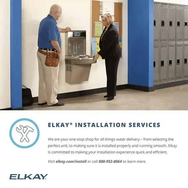 Elkay LZWSGRNM8K Stainless Steel ezH2O In-Wall Bottle Filling Station with Mounting Frame – Filtered - The Fountain Direct