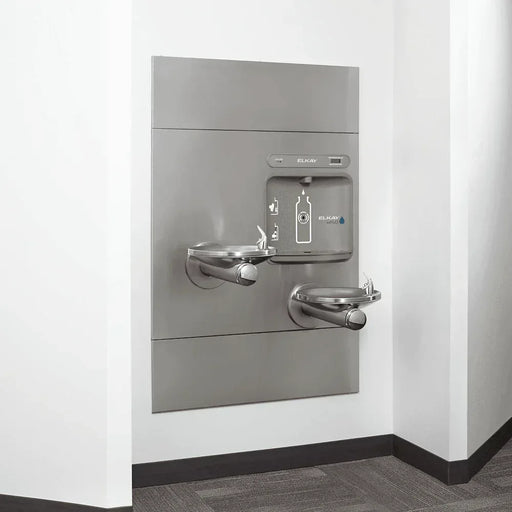 Elkay EZWS-EDFPBM117K Stainless Steel ezH2O Bi-Level SwirlFlo Drinking Fountain with Bottle Filler - The Fountain Direct