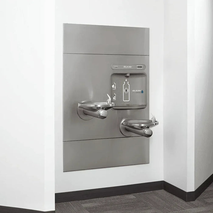 Elkay EZWS-EDFPBM117K Stainless Steel ezH2O Bi-Level SwirlFlo Drinking Fountain with Bottle Filler - The Fountain Direct